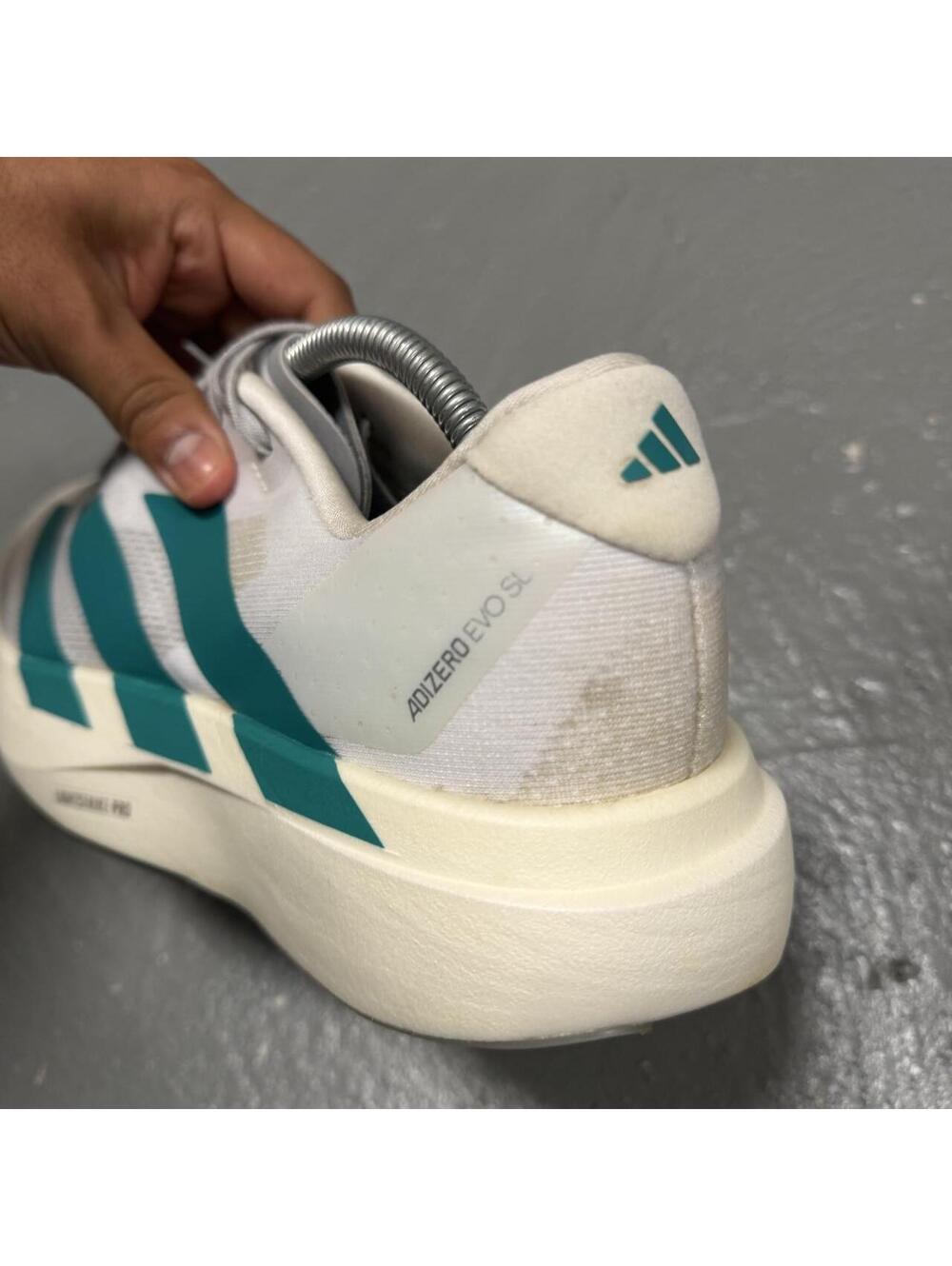Adidas Adizero Evo SL 'White/Pure Teal' - Picture 5 of 8